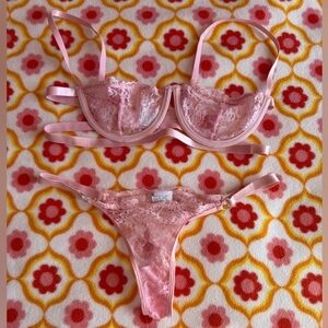 Baby Pink Lace Women's Intimate Set